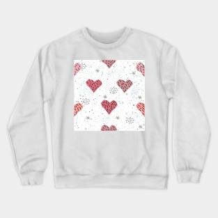 Heart Pattern Crewneck Sweatshirt